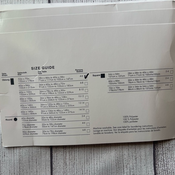 Boovet Living Red Square Tablecloth 52” x 52” Plaid Damask 100% Polyester NWOT - Picture 4 of 4